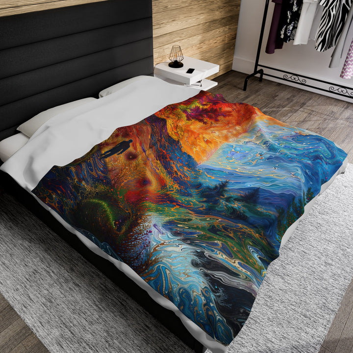 Surreal Nature's Contrast - Velveteen Plush Blanket - All Over Prints - g(0D·IO) - 60" × 80" - -