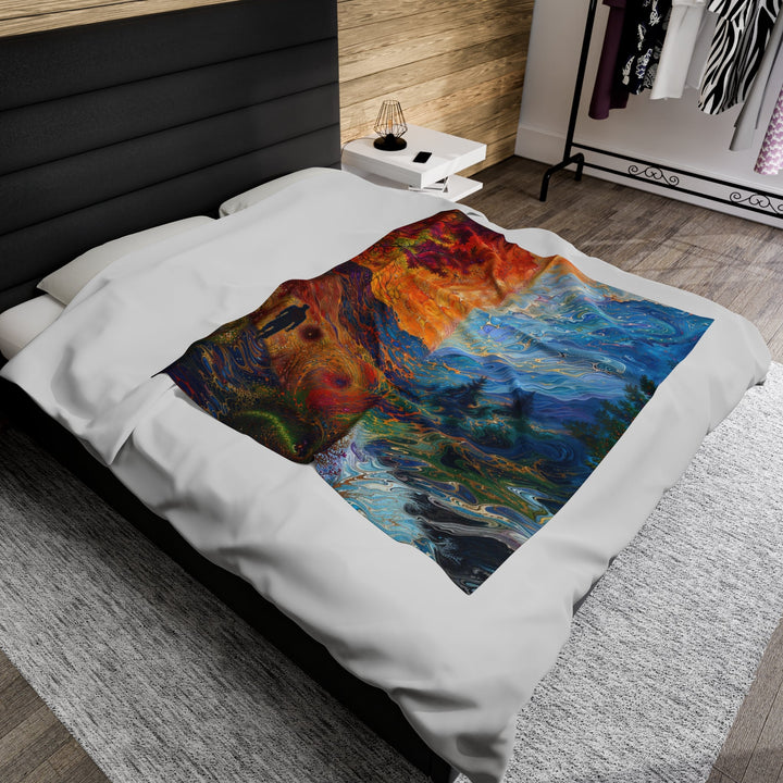 Surreal Nature's Contrast - Velveteen Plush Blanket - All Over Prints - g(0D·IO) - 60" × 80" - -