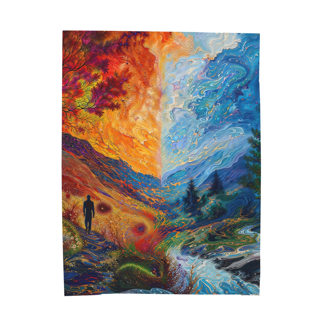 Surreal Nature's Contrast - Velveteen Plush Blanket - All Over Prints - g(0D·IO) - 60" × 80" - -