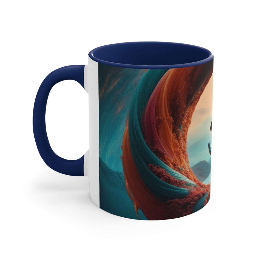 Surreal Om Vortex - Accent Coffee Mug - Mug - g(0D·IO) - Pink - 11oz -