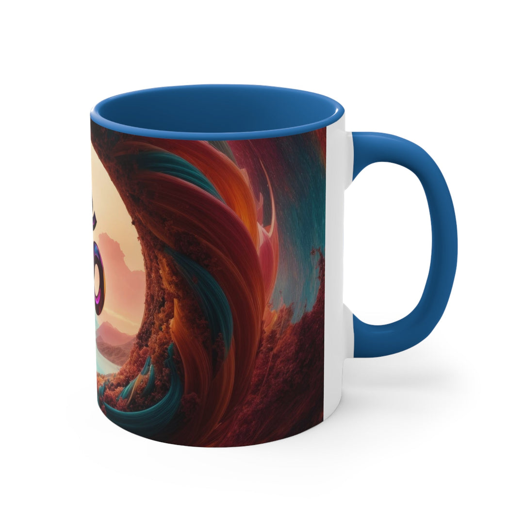 Surreal Om Vortex - Accent Coffee Mug - Mug - g(0D·IO) - Pink - 11oz -