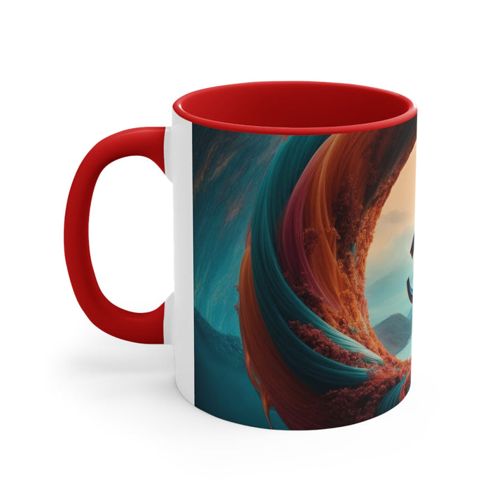 Surreal Om Vortex - Accent Coffee Mug - Mug - g(0D·IO) - Pink - 11oz -