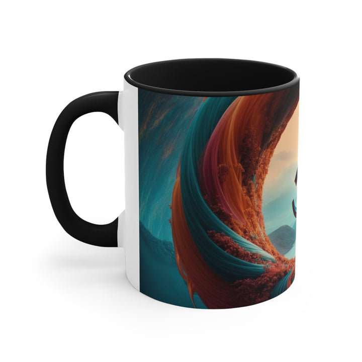 Surreal Om Vortex - Accent Coffee Mug - Mug - g(0D·IO) - Pink - 11oz -