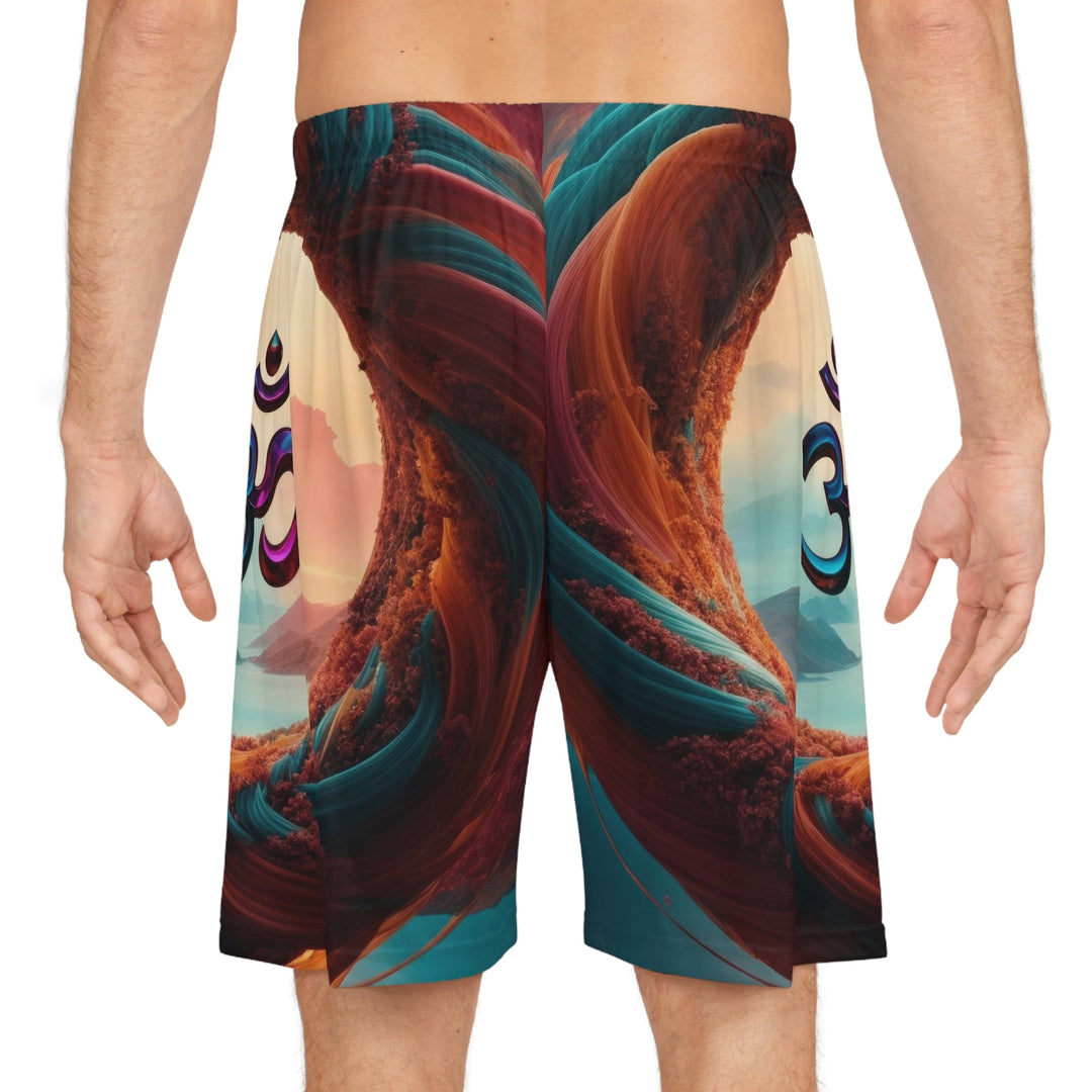 Surreal Om Vortex - AOP Basketball Shorts - All Over Prints - g(0D·IO) - Seam thread color automatically matched to design - XS -