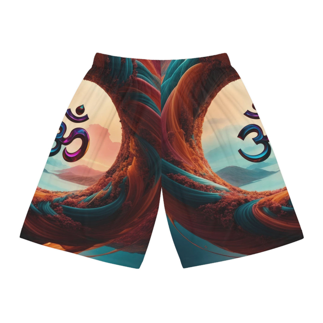 Surreal Om Vortex - AOP Basketball Shorts - All Over Prints - g(0D·IO) - Seam thread color automatically matched to design - XS -