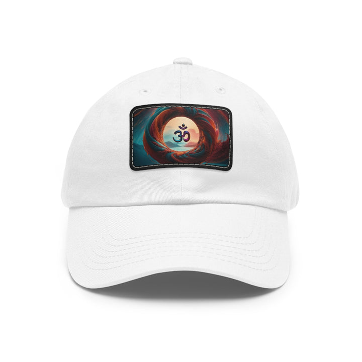 Surreal Om Vortex - Dad Hat - Hats - g(0D·IO) - White / Black patch - Rectangle - One size