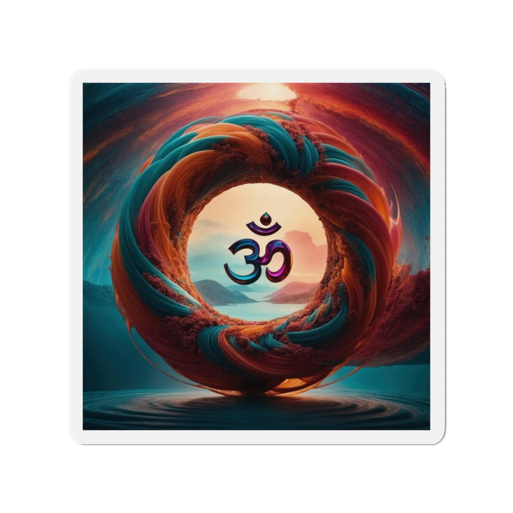 Surreal Om Vortex - Die-cut Magnet - Home Decor - g(0D·IO) - 5" x 5" - Die-Cut - 1 pc