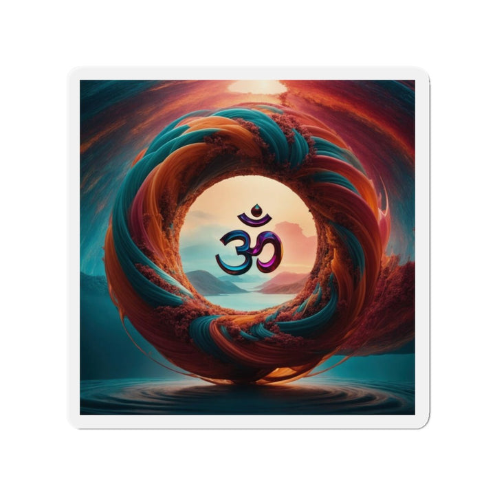 Surreal Om Vortex - Die-cut Magnet - Home Decor - g(0D·IO) - 4" x 4" - Die-Cut - 1 pc