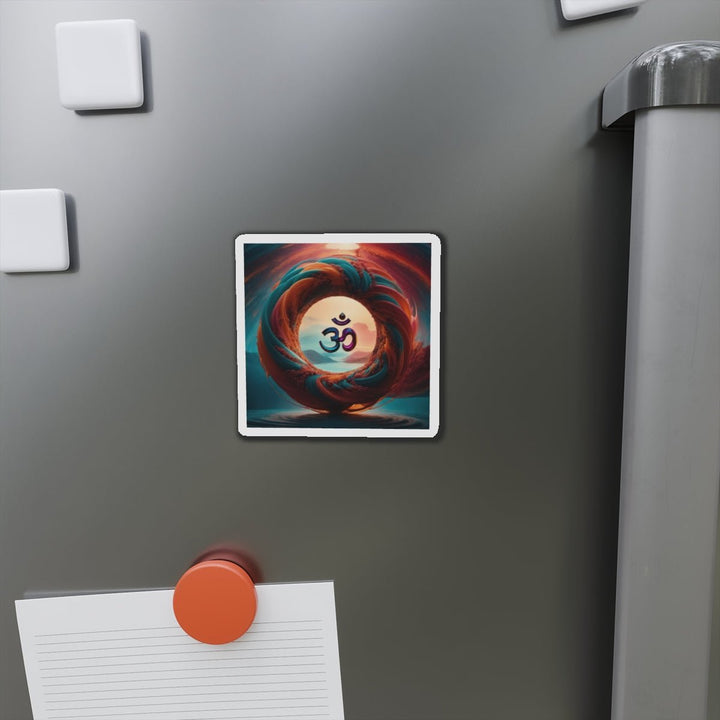 Surreal Om Vortex - Die-cut Magnet - Home Decor - g(0D·IO) - 6 × 6" - Die-Cut - 1 pc