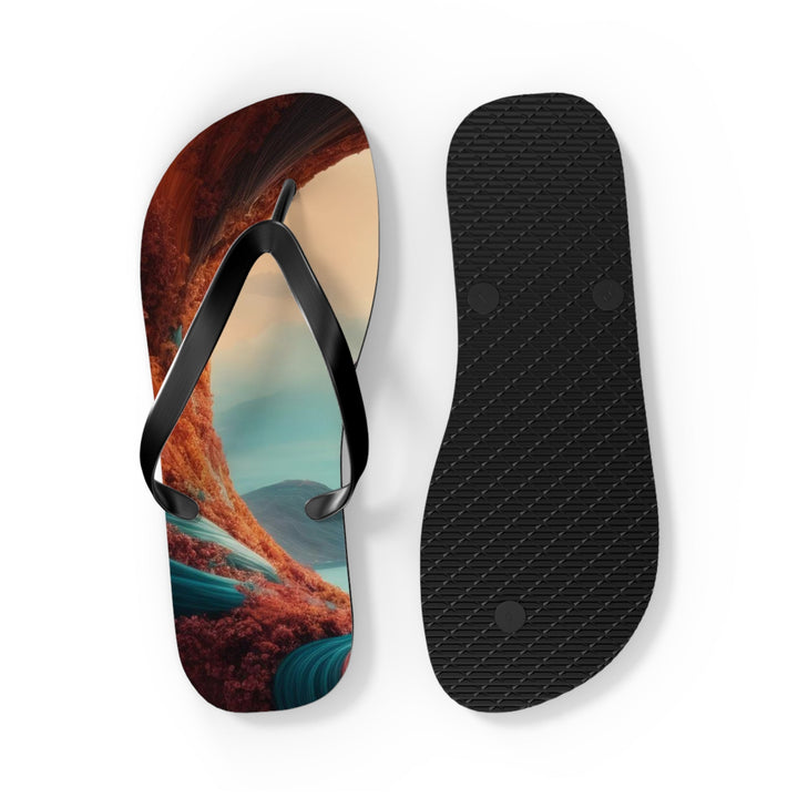 Surreal Om Vortex - Flip Flops - Shoes - g(0D·IO) - XL - Black sole -