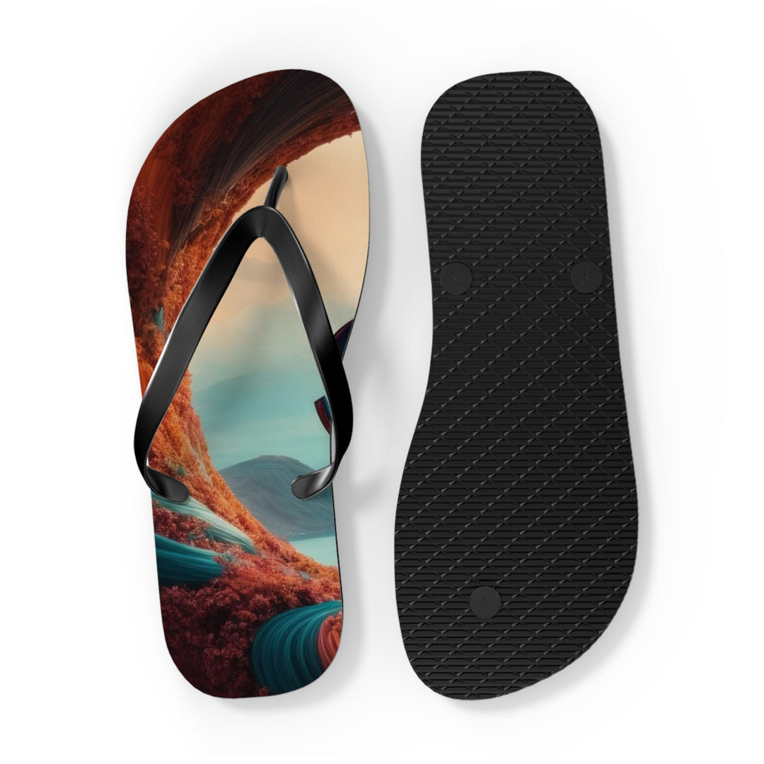 Surreal Om Vortex - Flip Flops - Shoes - g(0D·IO) - XL - Black sole -