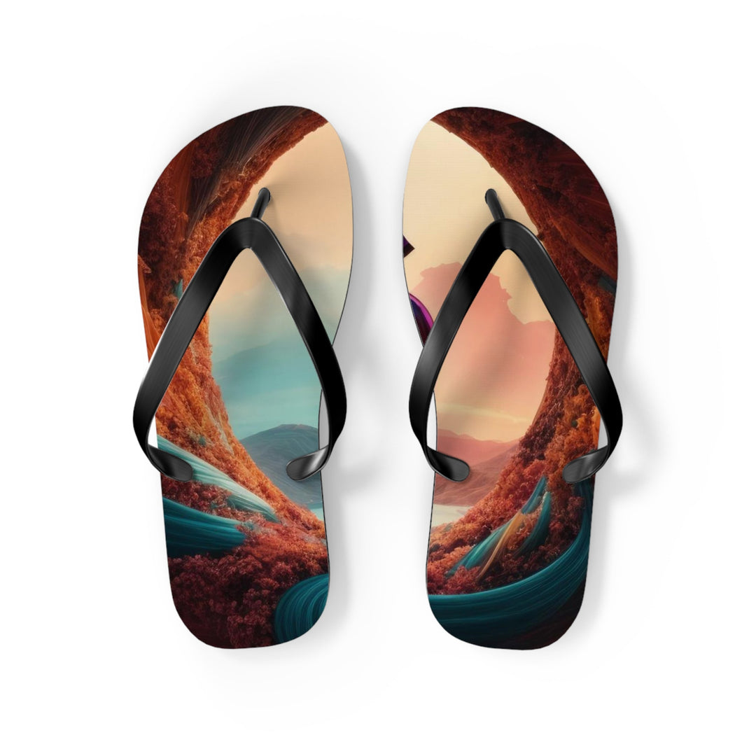 Surreal Om Vortex - Flip Flops - Shoes - g(0D·IO) - M - Black sole -