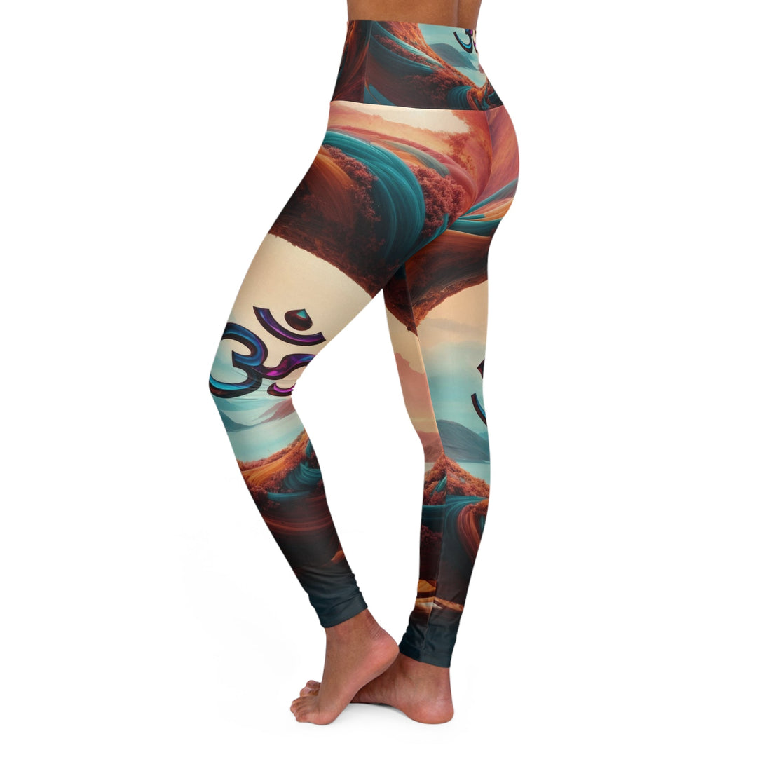 Surreal Om Vortex - High Waisted AOP Yoga Leggings - All Over Prints - g(0D·IO) - XS - -