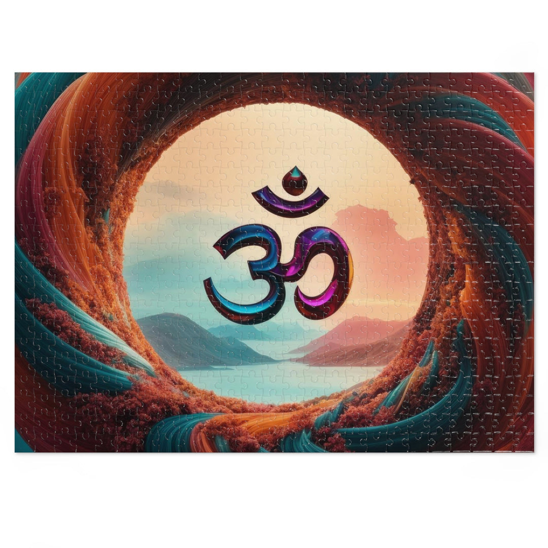 Surreal Om Vortex - Jigsaw Puzzle (100, 252, 500, 1000 pieces) - Puzzle - g(0D·IO) - 20.5" × 15" (500 pcs) - -