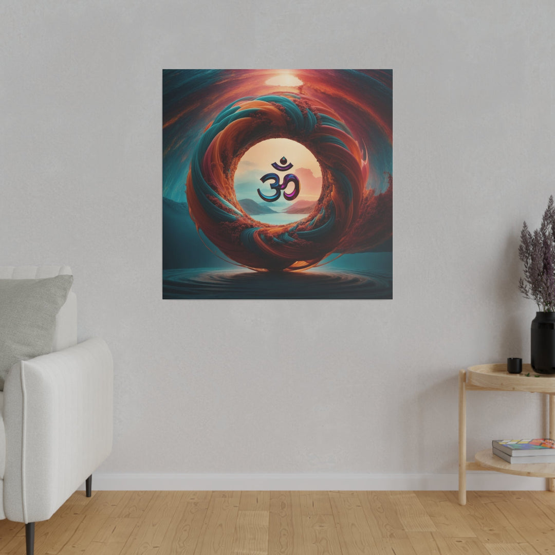 Surreal Om Vortex - Matte Canvas - Canvas - g(0D·IO) - 32" x 32" (Square) - 0.75'' -