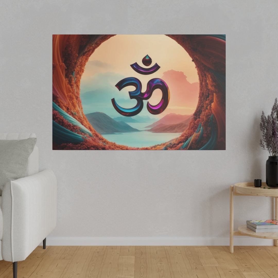 Surreal Om Vortex - Matte Canvas - Canvas - g(0D·IO) - 32" x 32" (Square) - 0.75'' -