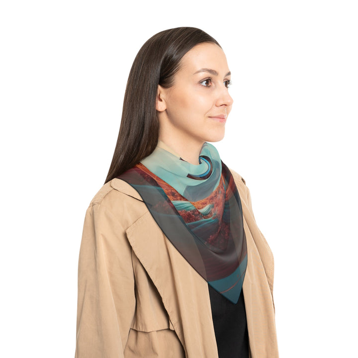 Surreal Om Vortex - Poly Scarf - Accessories - g(0D·IO) - Poly chiffon - 50" × 50" -