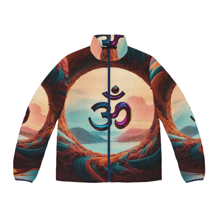 Surreal Om Vortex - Puffer Jacket - All Over Prints - g(0D·IO) - S - Dark blue zipper -