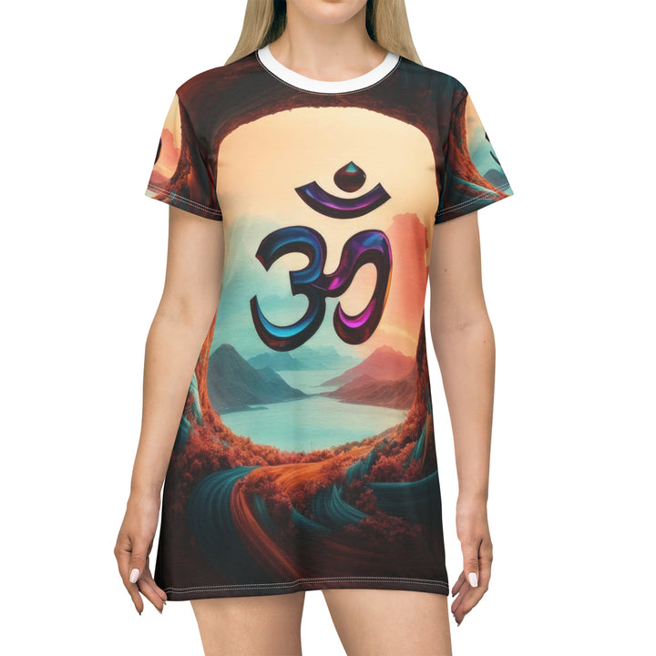 Surreal Om Vortex - T-Shirt Dress - All Over Prints - g(0D·IO) - XS - -