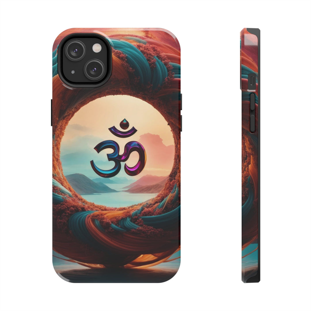 Surreal Om Vortex - Tough Phone Case - Phone Case - g(0D·IO) - iPhone 14 Plus - -