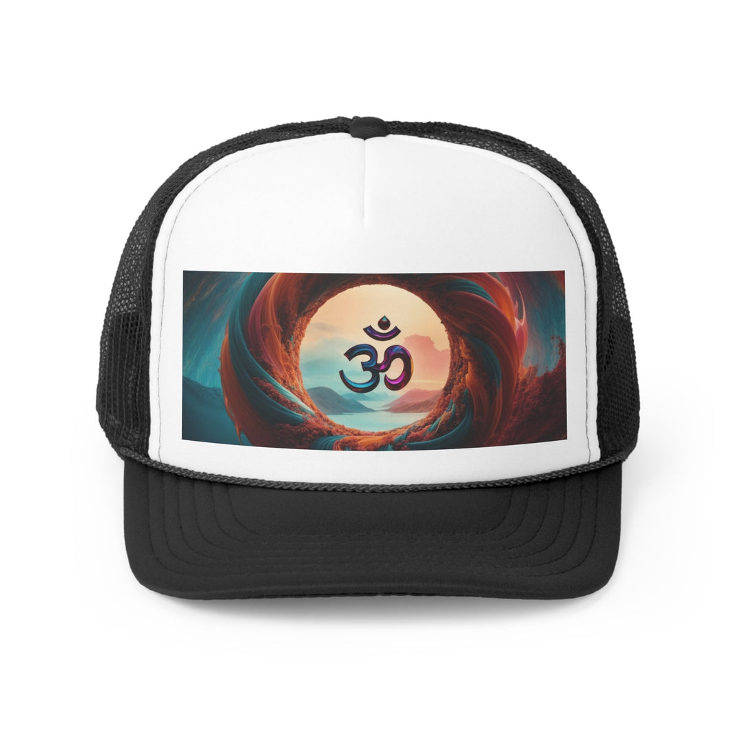 Surreal Om Vortex - Trucker Hat - Hats - g(0D·IO) - Black - One size -