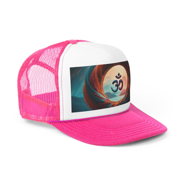 Surreal Om Vortex - Trucker Hat - Hats - g(0D·IO) - Pink - One size -