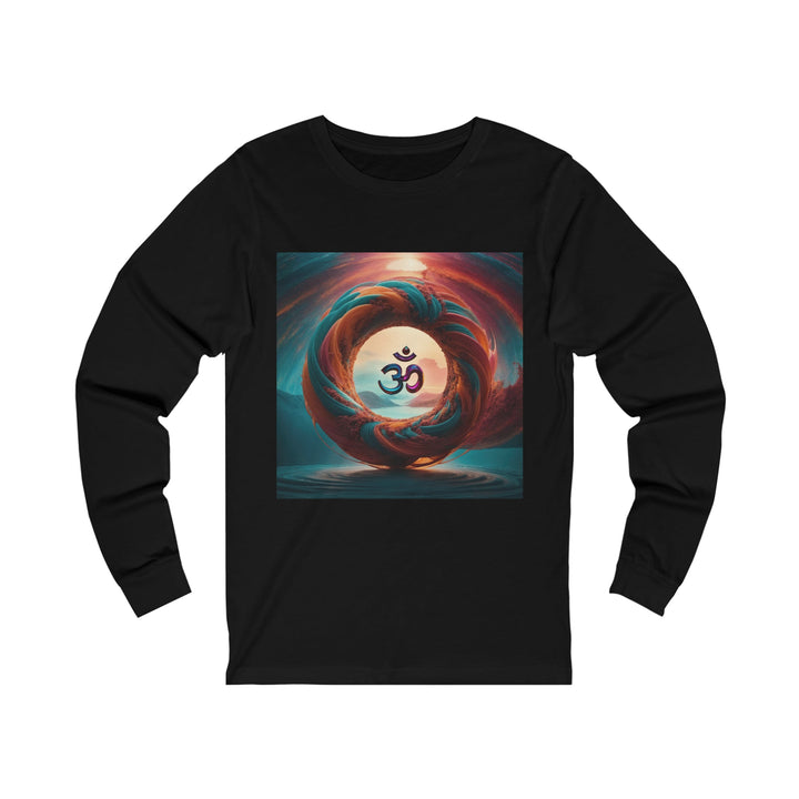 Surreal Om Vortex - Unisex Jersey Long Sleeve Tee - Long-sleeve - g(0D·IO) - S - Black -