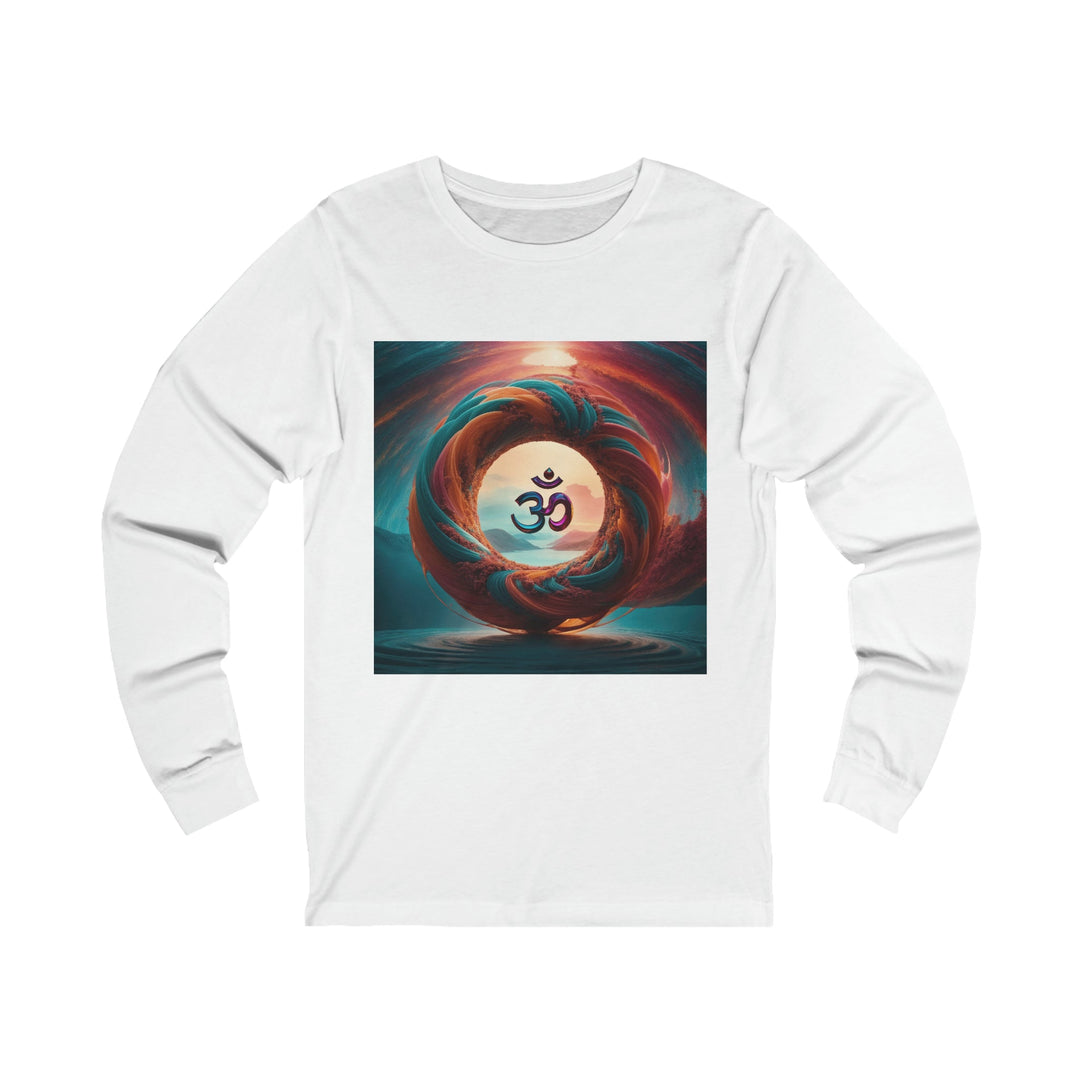 Surreal Om Vortex - Unisex Jersey Long Sleeve Tee - Long-sleeve - g(0D·IO) - S - White -