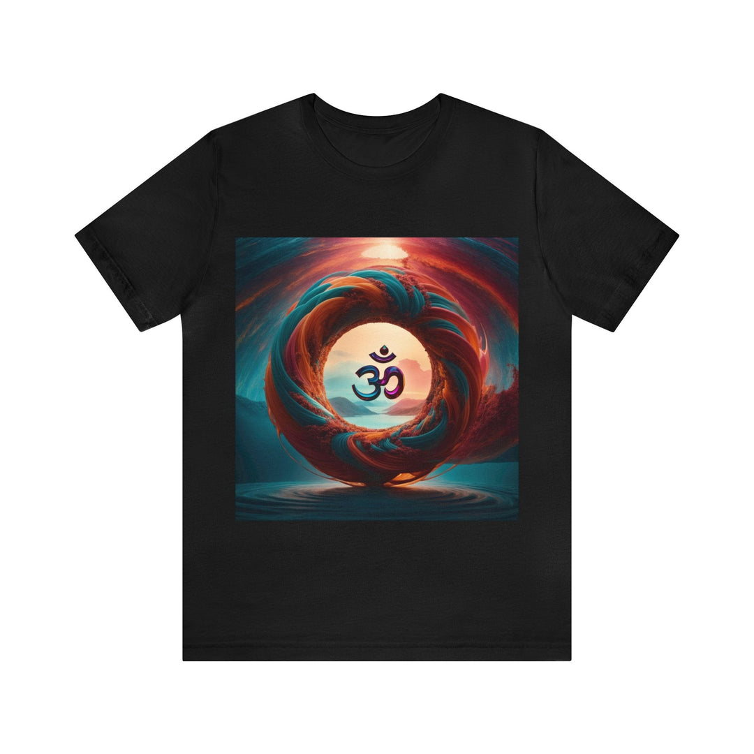 Surreal Om Vortex - Unisex Jersey Short Sleeve Tee - T-Shirt - g(0D·IO) - Black - S -