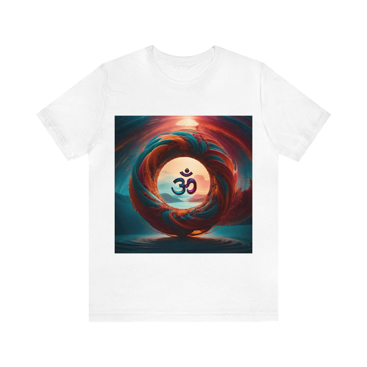 Surreal Om Vortex - Unisex Jersey Short Sleeve Tee - T-Shirt - g(0D·IO) - White - S -