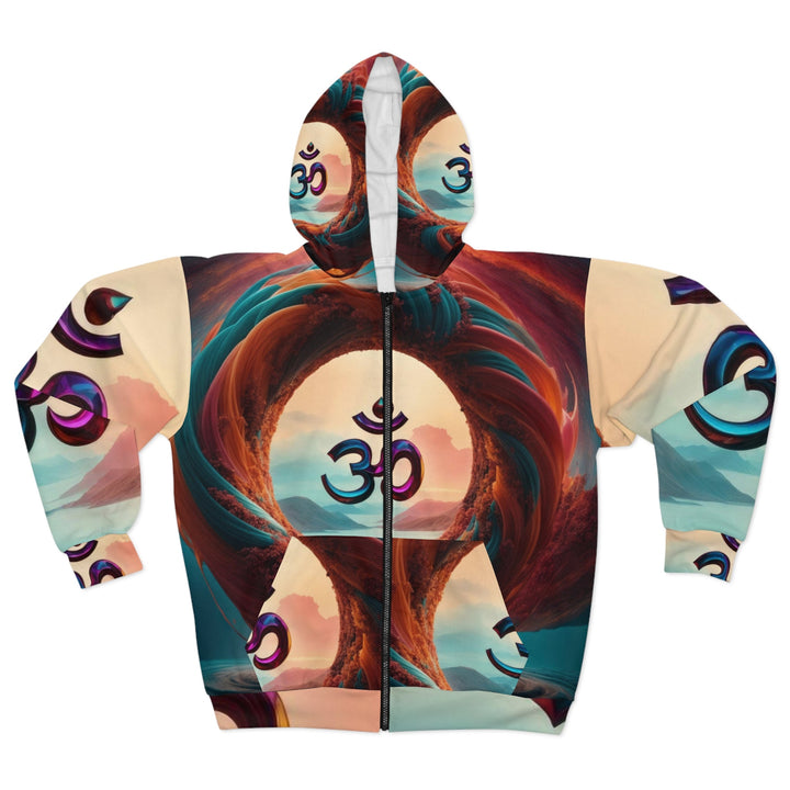 Surreal Om Vortex - Unisex Zip Hoodie - All Over Prints - g(0D·IO) - XS - -