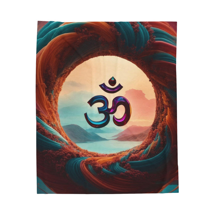 Surreal Om Vortex - Velveteen Plush Blanket - All Over Prints - g(0D·IO) - 50" × 60" - -