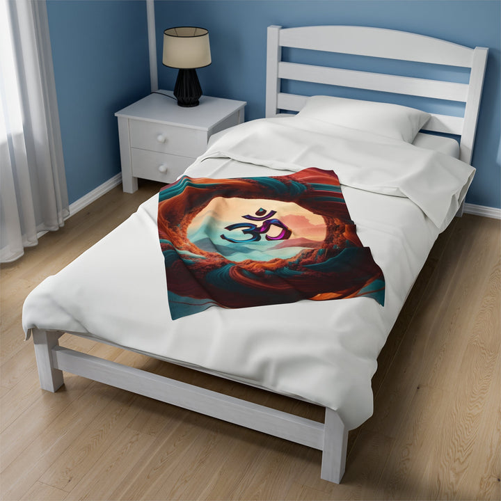 Surreal Om Vortex - Velveteen Plush Blanket - All Over Prints - g(0D·IO) - 30" × 40" - -