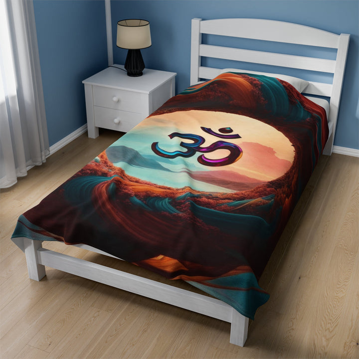 Surreal Om Vortex - Velveteen Plush Blanket - All Over Prints - g(0D·IO) - 30" × 40" - -