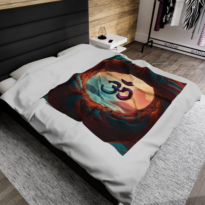 Surreal Om Vortex - Velveteen Plush Blanket - All Over Prints - g(0D·IO) - 30" × 40" - -