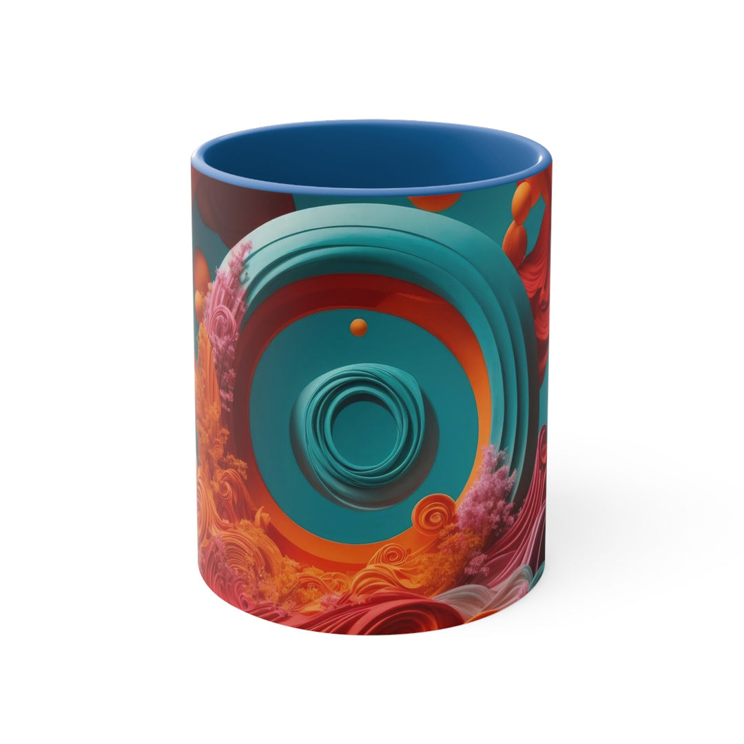 Surreal Swirls Delight - Accent Coffee Mug - Mug - g(0D·IO) - Blue - 11oz -