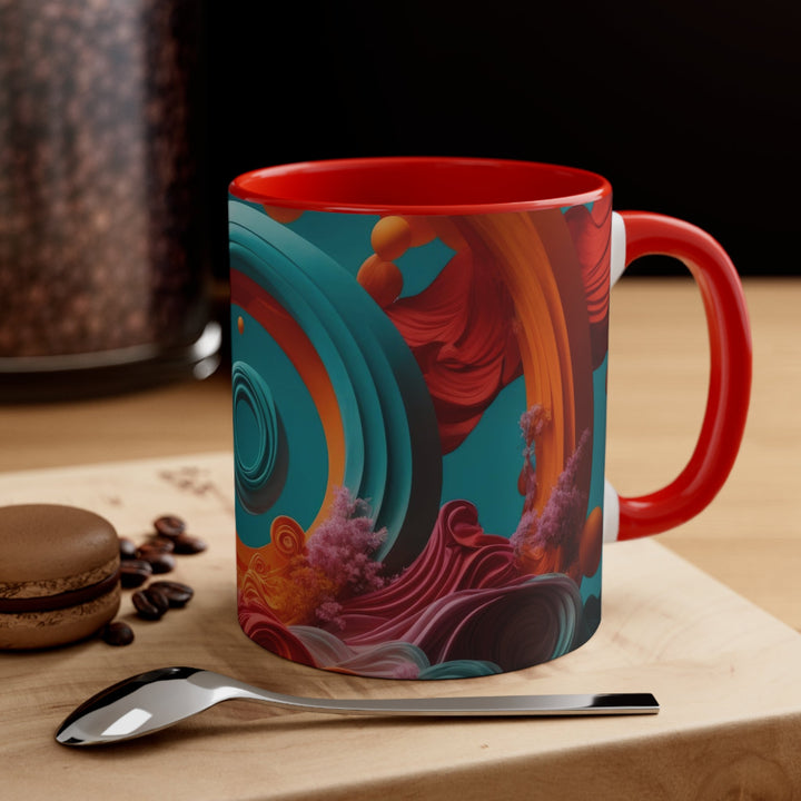 Surreal Swirls Delight - Accent Coffee Mug - Mug - g(0D·IO) - Pink - 11oz -