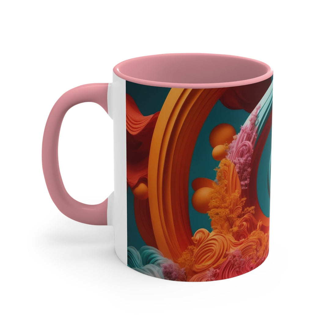 Surreal Swirls Delight - Accent Coffee Mug - Mug - g(0D·IO) - Pink - 11oz -