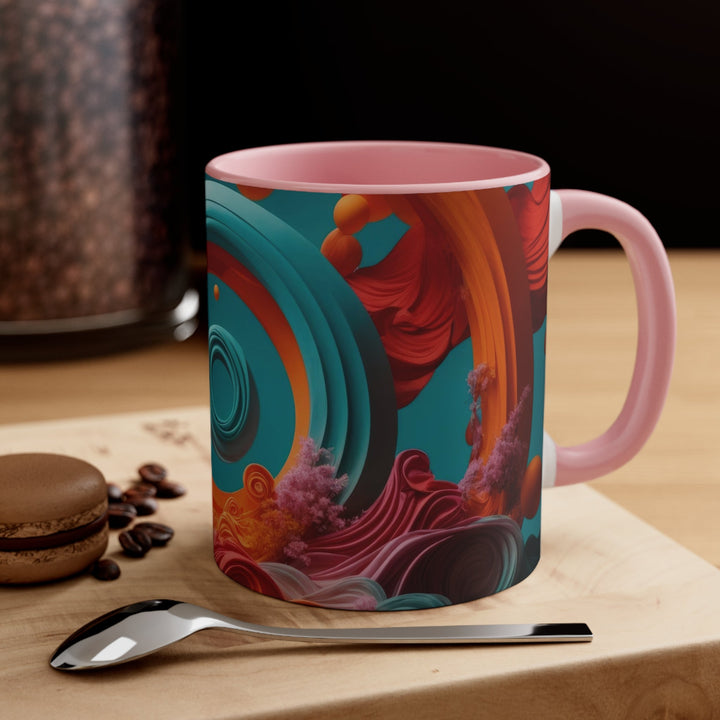 Surreal Swirls Delight - Accent Coffee Mug - Mug - g(0D·IO) - Pink - 11oz -