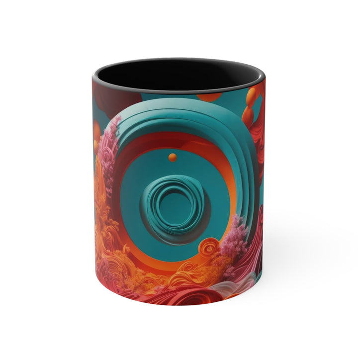 Surreal Swirls Delight - Accent Coffee Mug - Mug - g(0D·IO) - Black - 11oz -