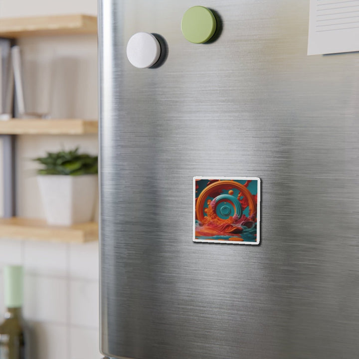 Surreal Swirls Delight - Die-cut Magnet - Home Decor - g(0D·IO) - 6 × 6" - Die-Cut - 1 pc