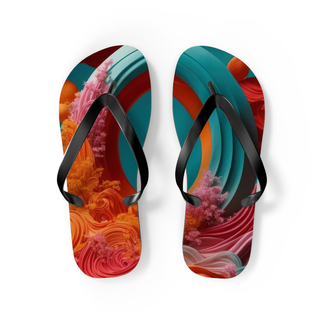 Surreal Swirls Delight - Flip Flops - Shoes - g(0D·IO) - M - Black sole -