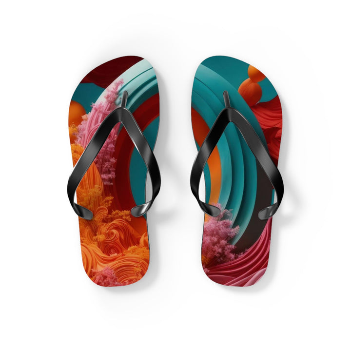 Surreal Swirls Delight - Flip Flops - Shoes - g(0D·IO) - S - Black sole -