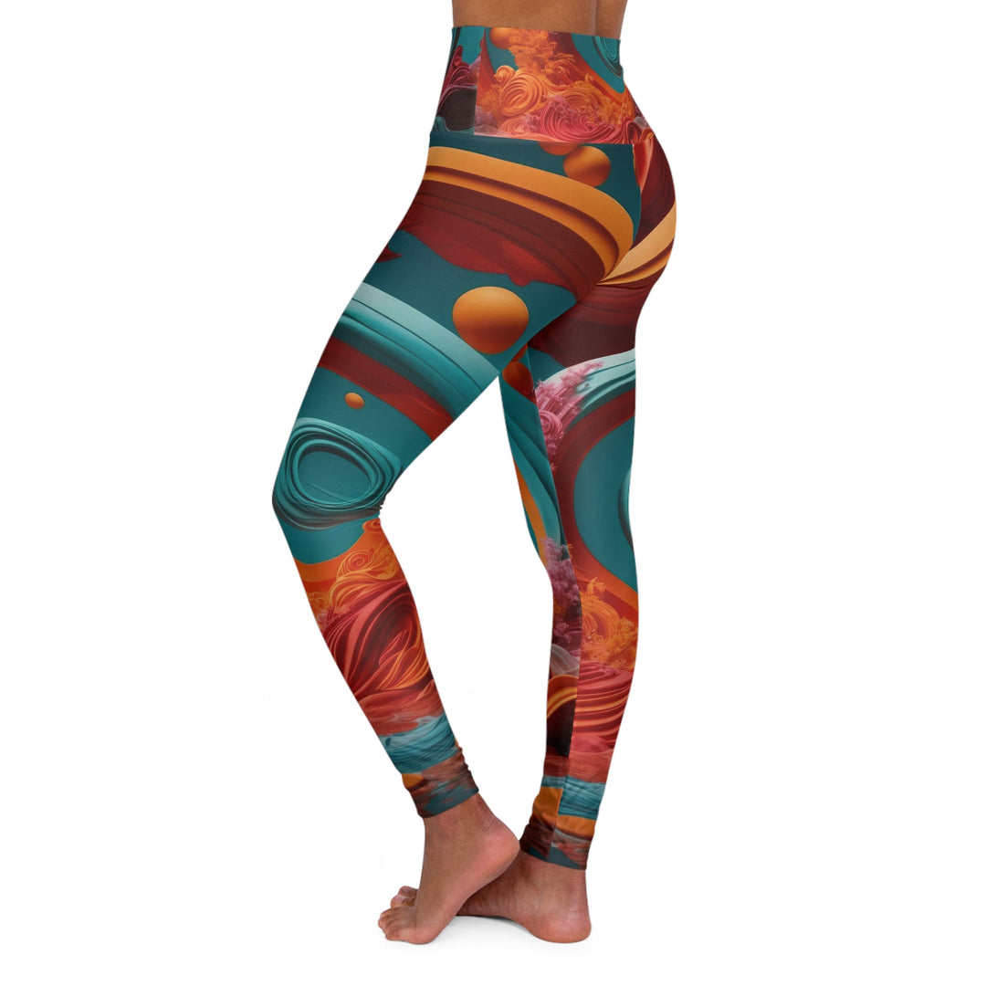 Surreal Swirls Delight - High Waisted AOP Yoga Leggings - All Over Prints - g(0D·IO) - XS - -