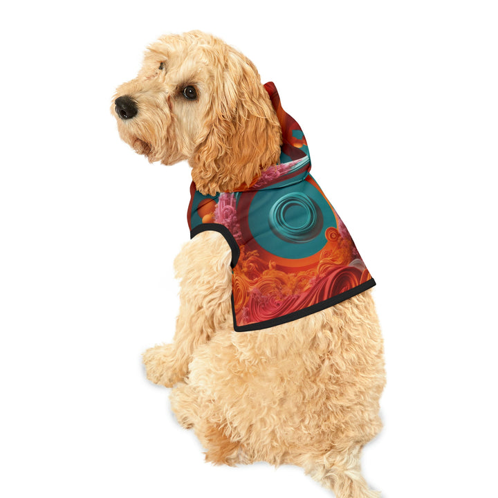 Surreal Swirls Delight - Pet Hoodie - Pets - g(0D·IO) - XXS - Black Rib -