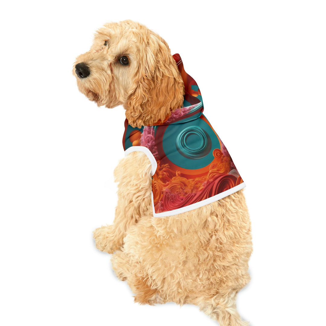 Surreal Swirls Delight - Pet Hoodie - Pets - g(0D·IO) - XXS - Black Rib -