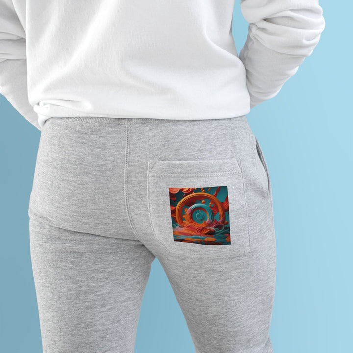 Surreal Swirls Delight - Premium Fleece Joggers - Trousers - g(0D·IO) - Charcoal Heather - M -