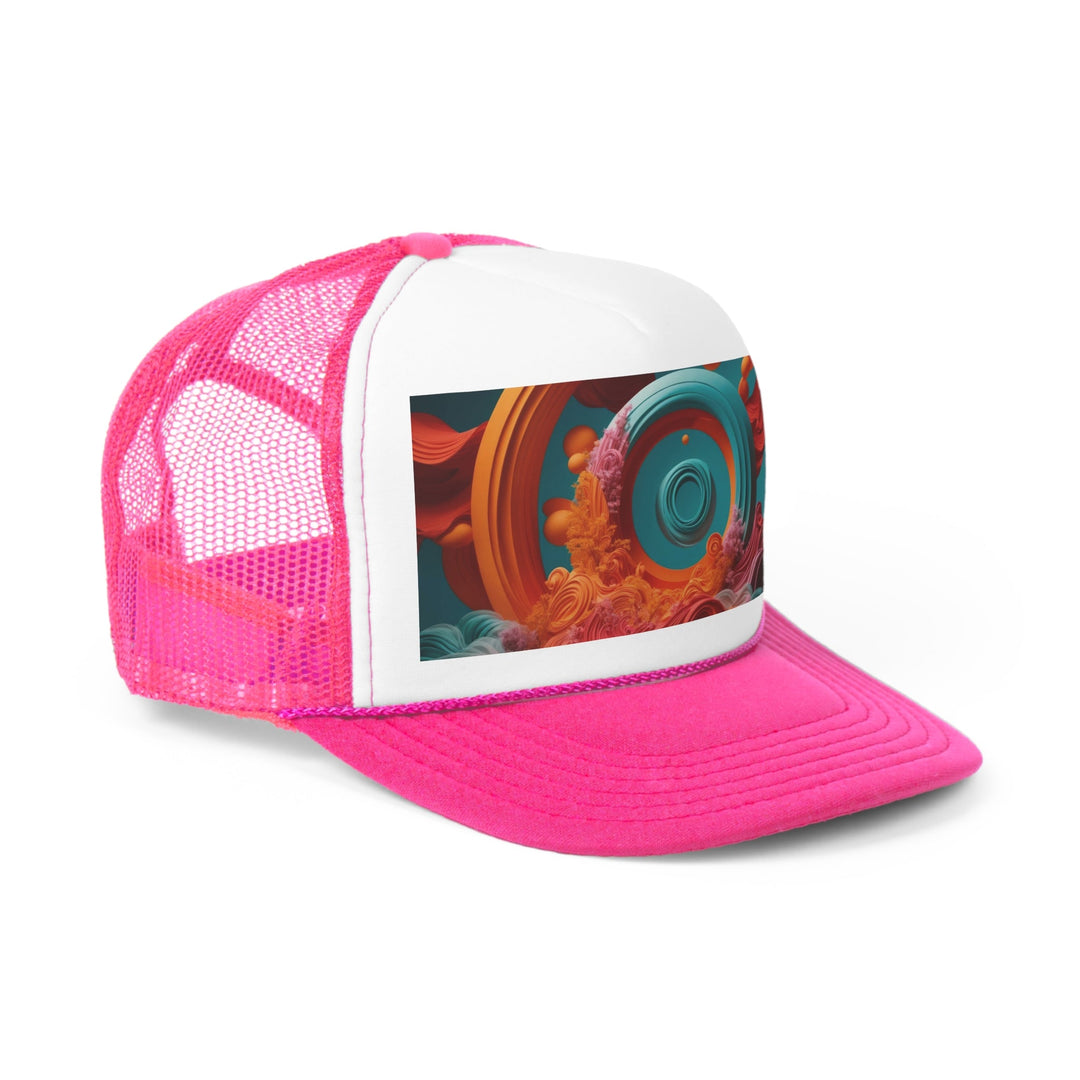 Surreal Swirls Delight - Trucker Hat - Hats - g(0D·IO) - Pink - One size -