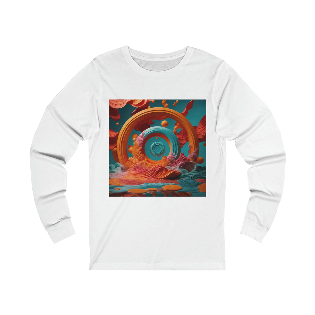 Surreal Swirls Delight - Unisex Jersey Long Sleeve Tee - Long-sleeve - g(0D·IO) - S - White -