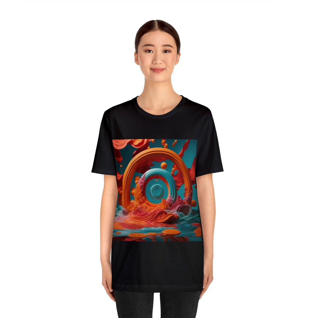 Surreal Swirls Delight - Unisex Jersey Short Sleeve Tee - T-Shirt - g(0D·IO) - Black - S -